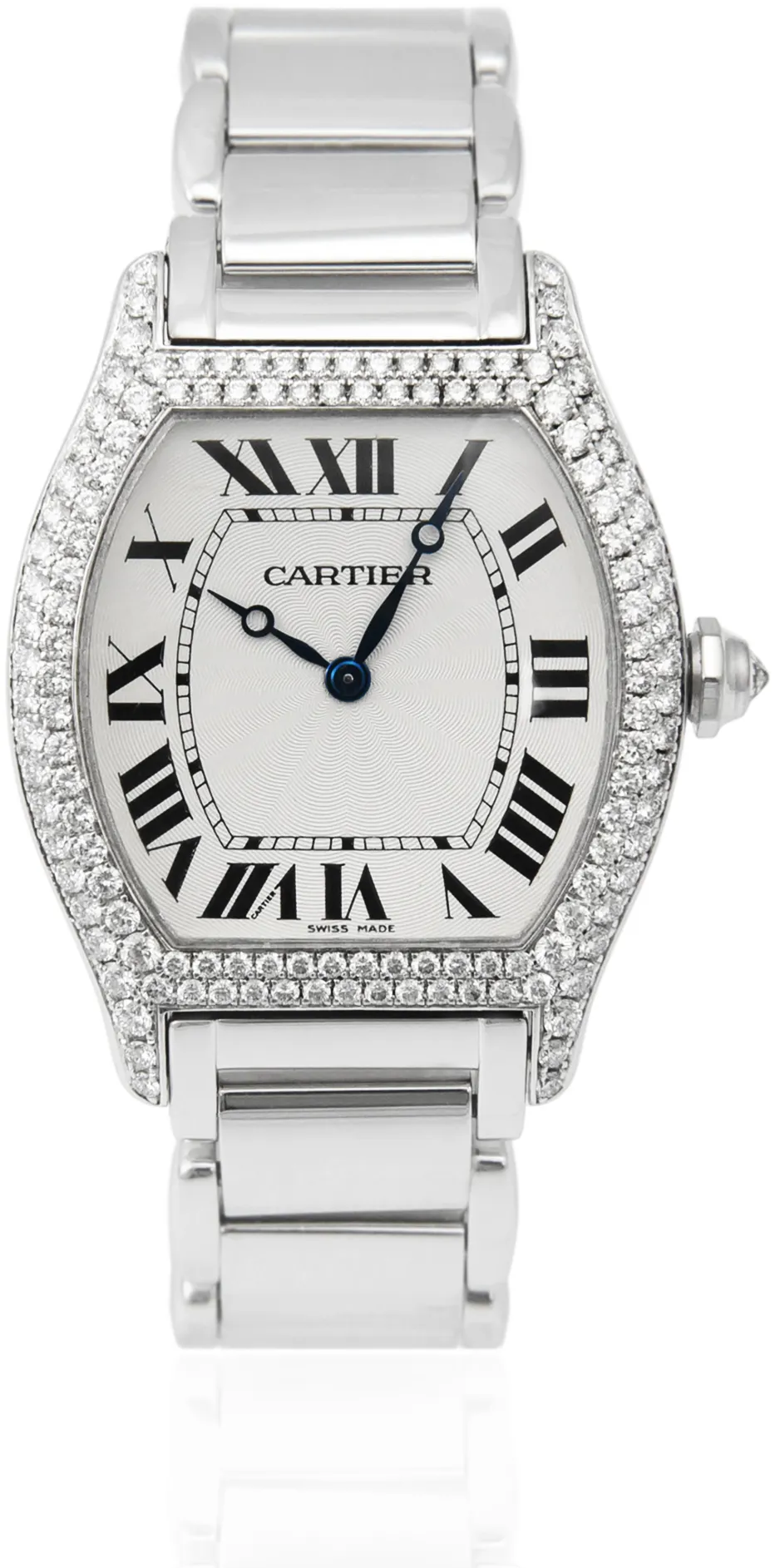 Cartier Tortue WA503851 34mm White gold Silver