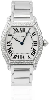 Cartier Tortue WA503851 White gold Silver