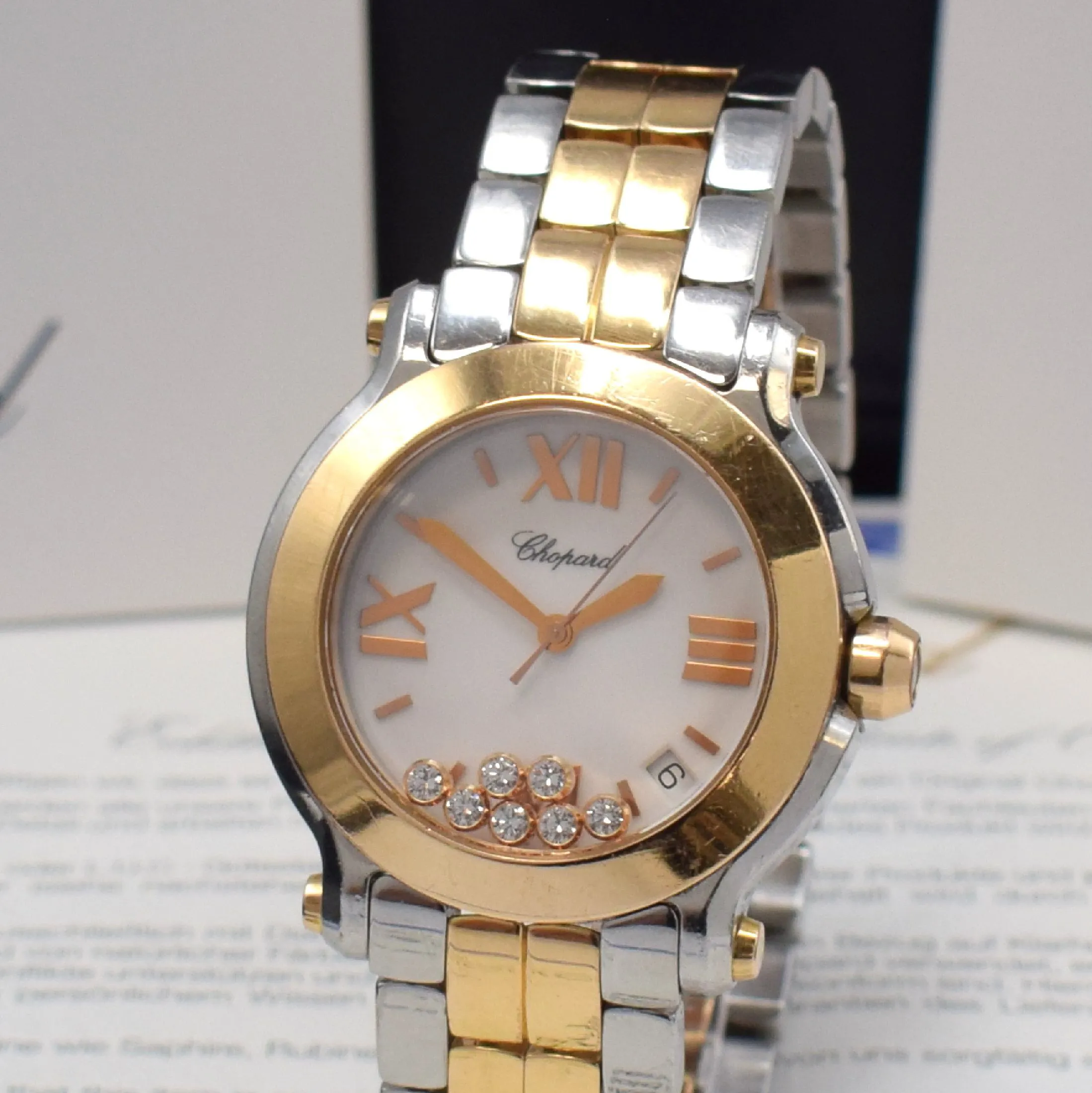 Chopard Happy Sport 278488-9001 36mm Rose gold and stainless steel Enamel 1