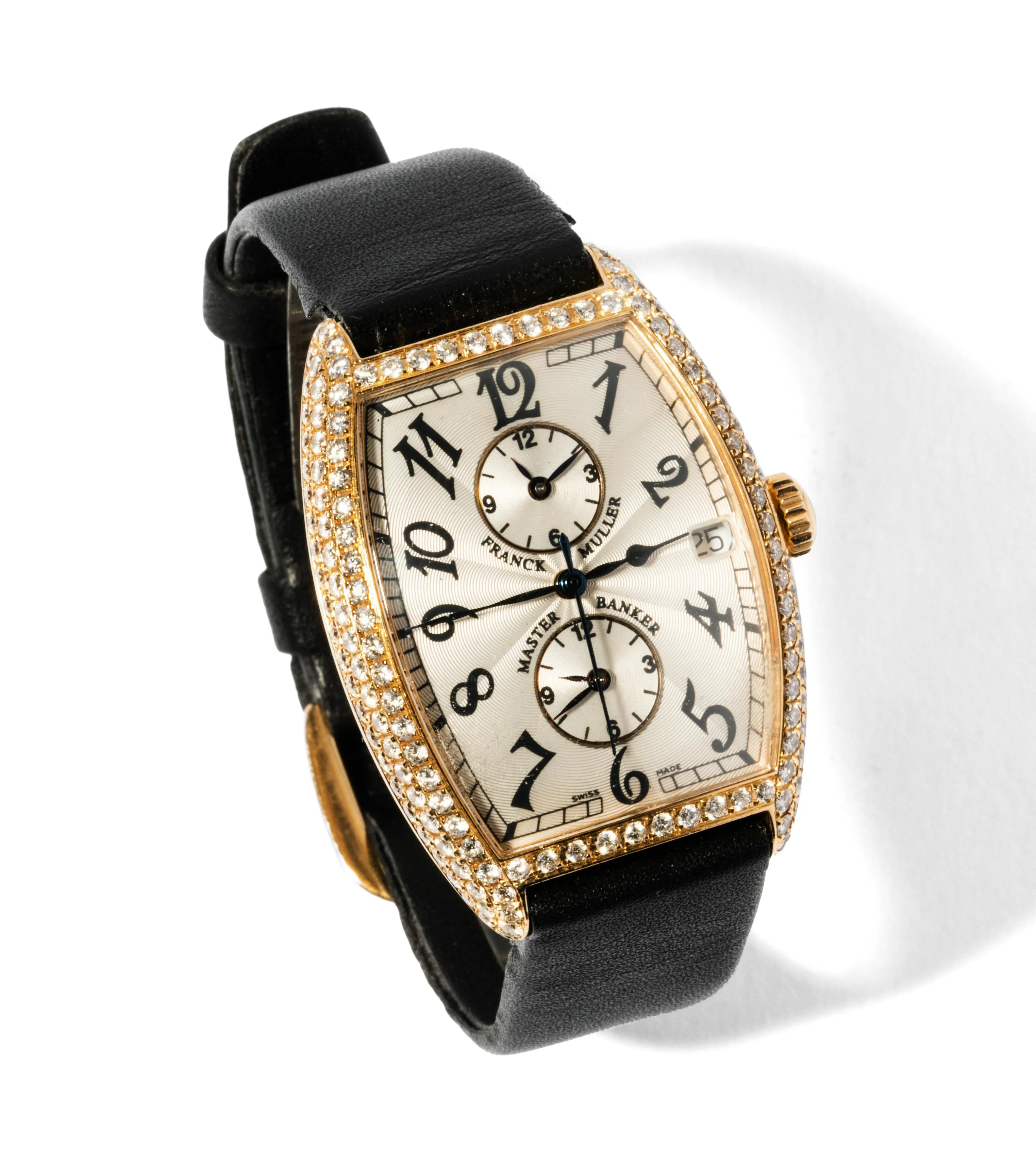 Franck Muller Master Banker 25mm Yellow gold and Diamond Silver