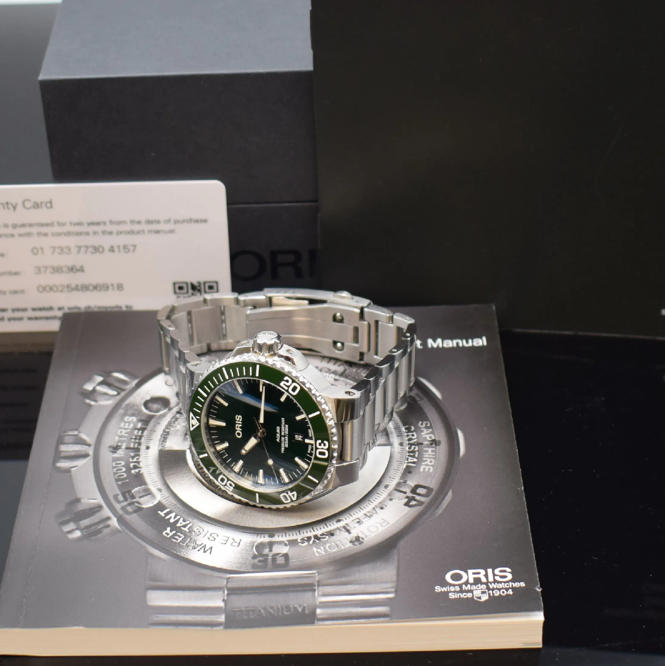 Oris Aquis Date 01 733 7730 4157 43mm Stainless steel Green 1