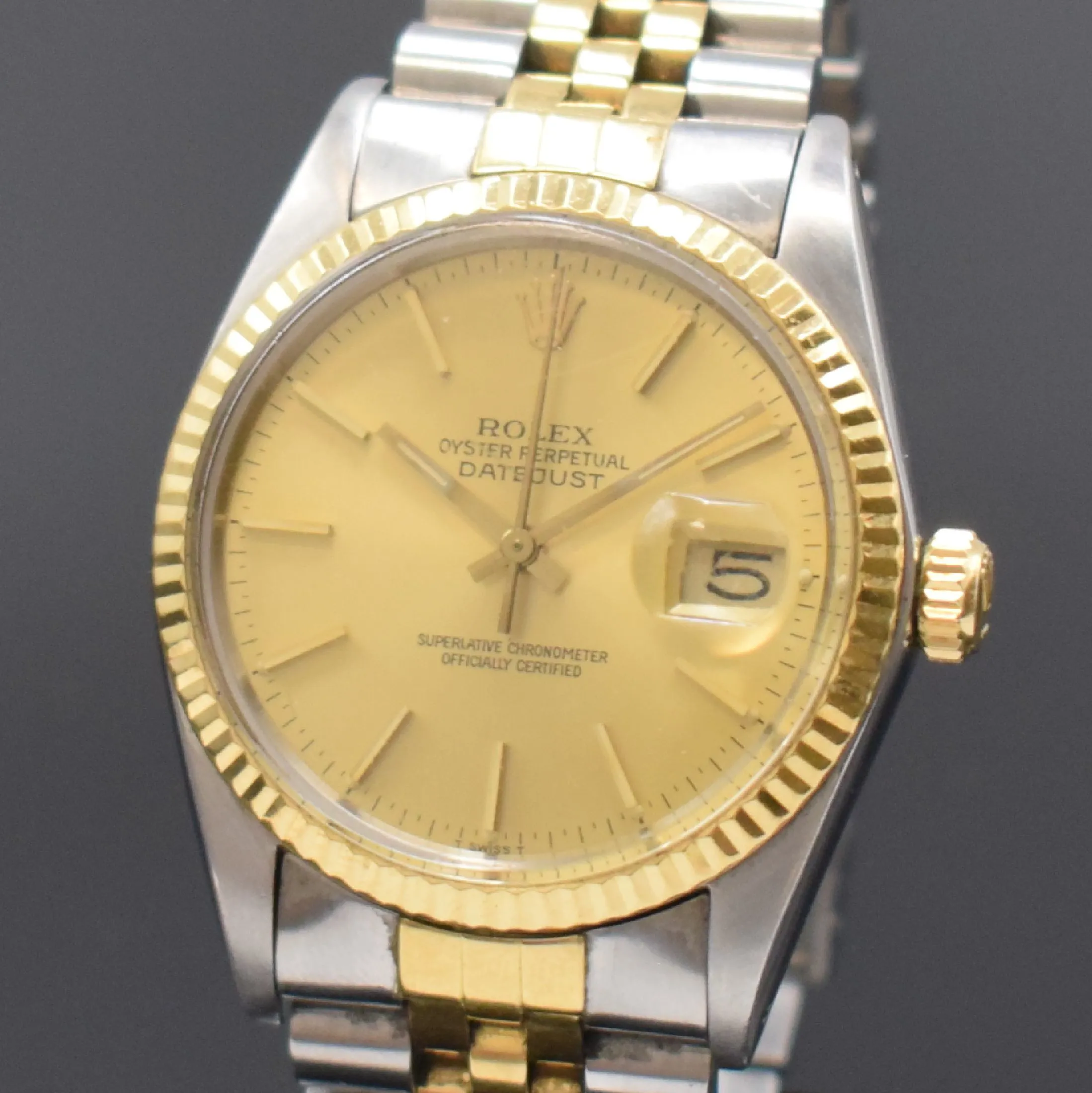 Rolex Datejust 16013 / 16000 36mm Yellow gold and stainless steel Gilt 2