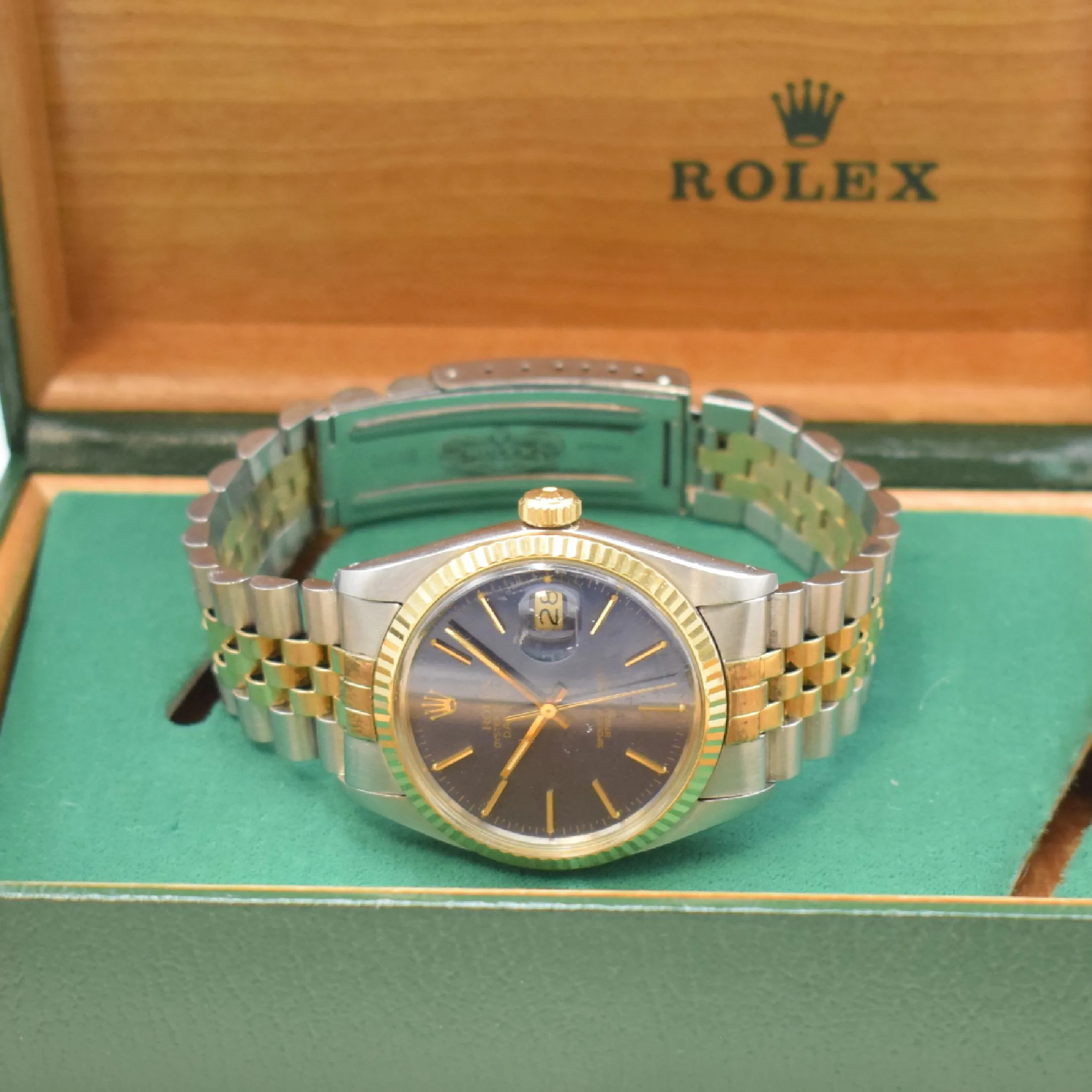 Rolex Datejust 36 16013 36mm Yellow gold and stainless steel Blue 5