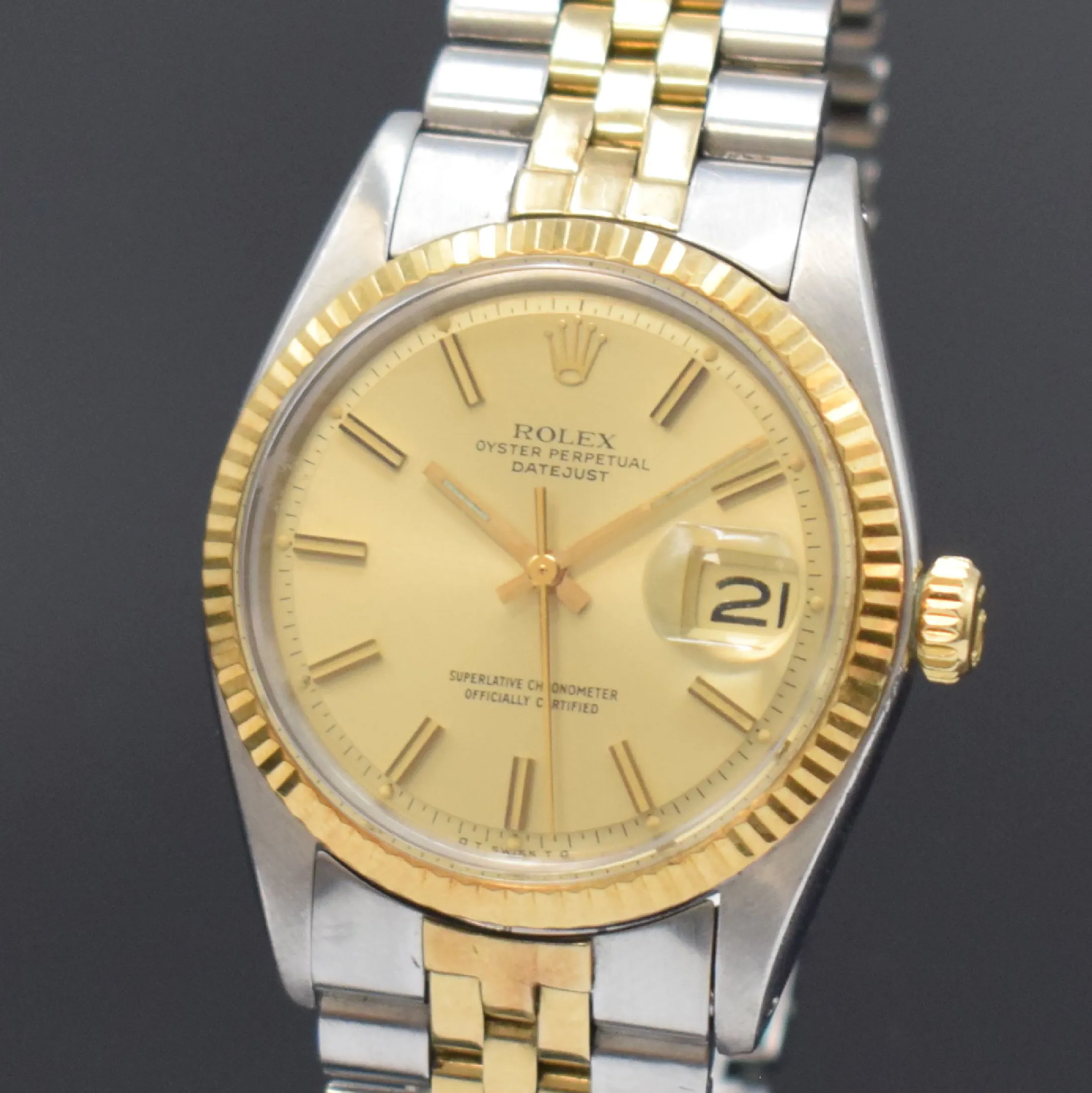 Rolex Datejust 36 1601 36mm Yellow gold and stainless steel Champagne 1