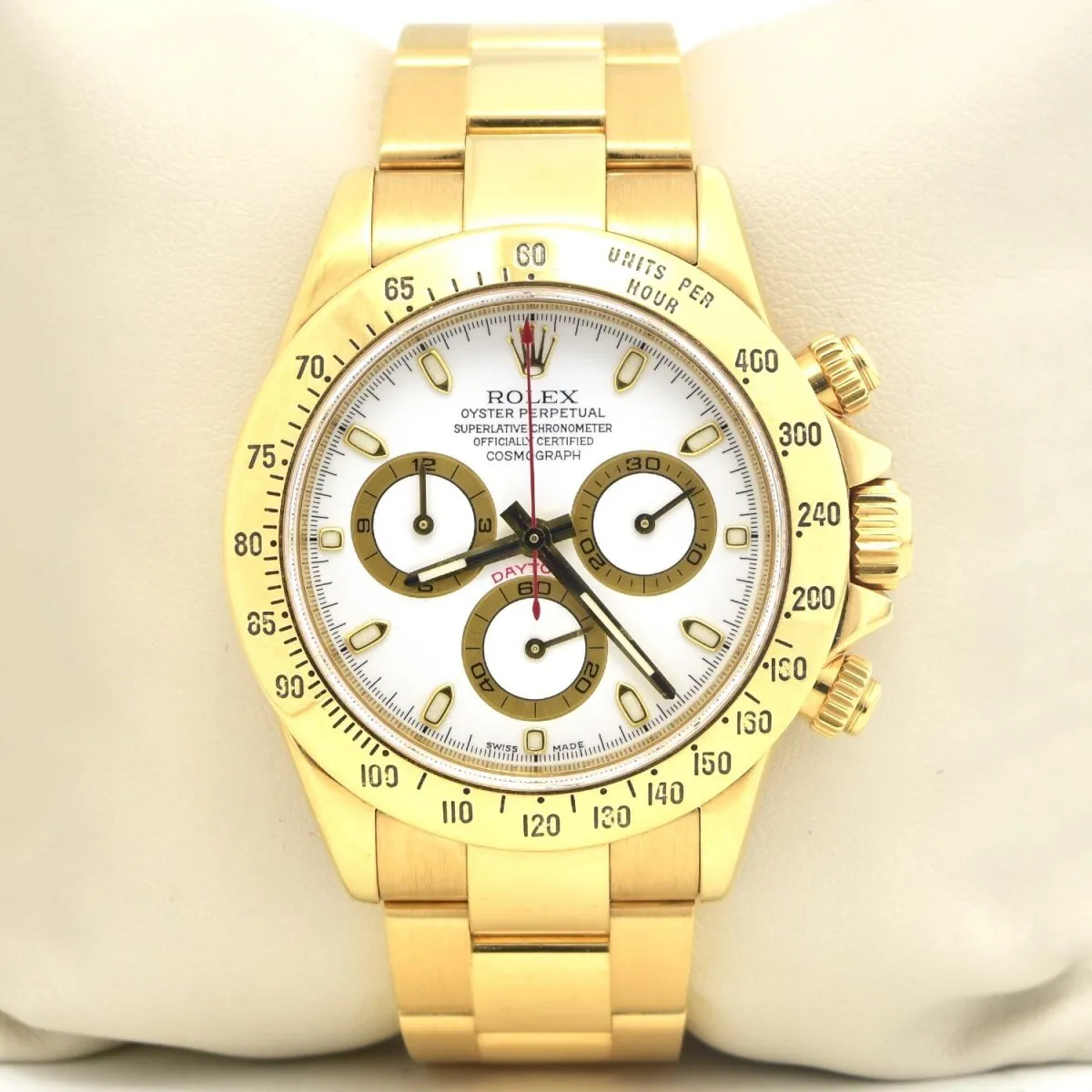 Rolex Daytona 116528 40mm Yellow gold White 2