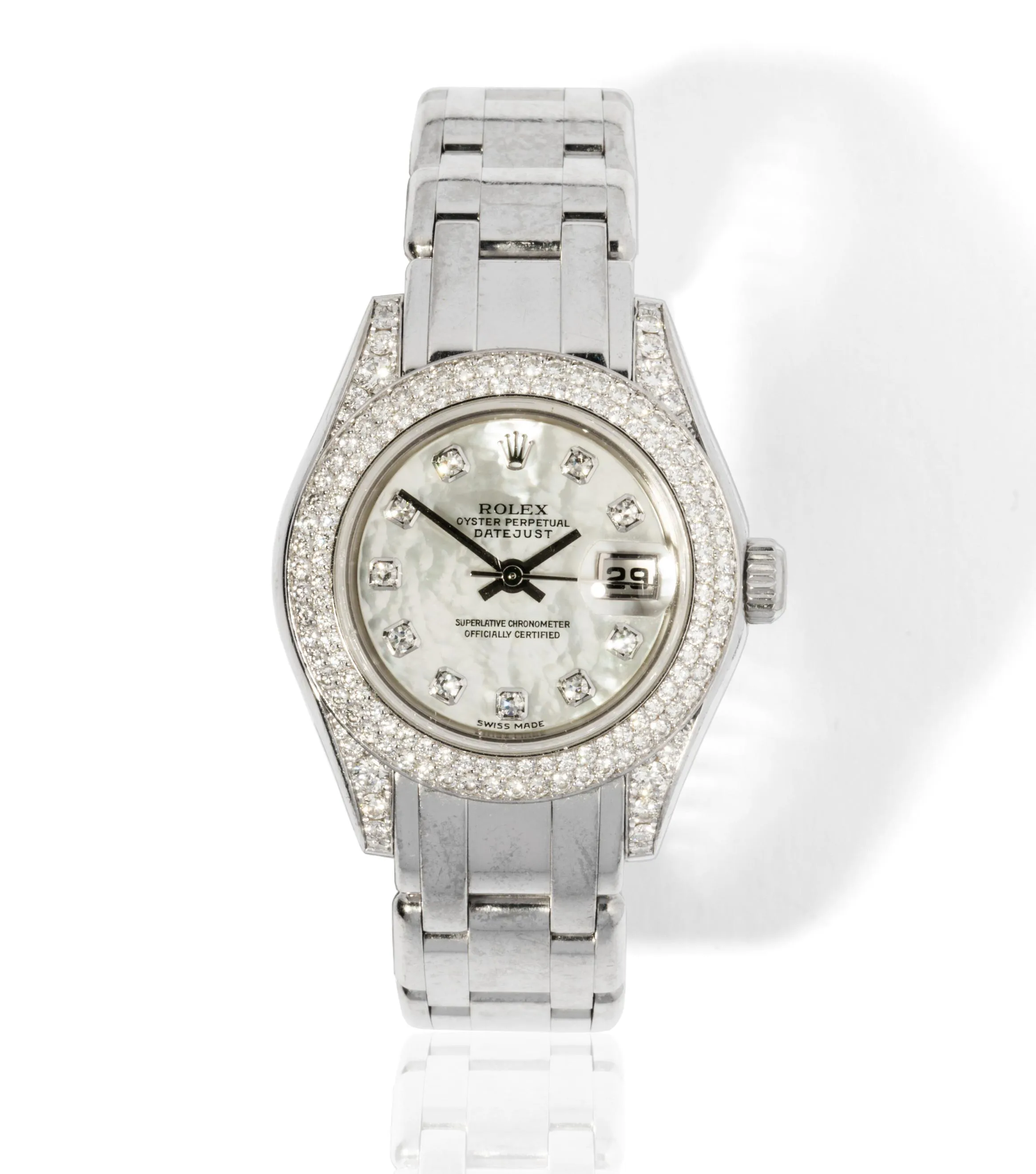 Rolex Datejust 27mm White gold and Diamond Mother-of-pearl