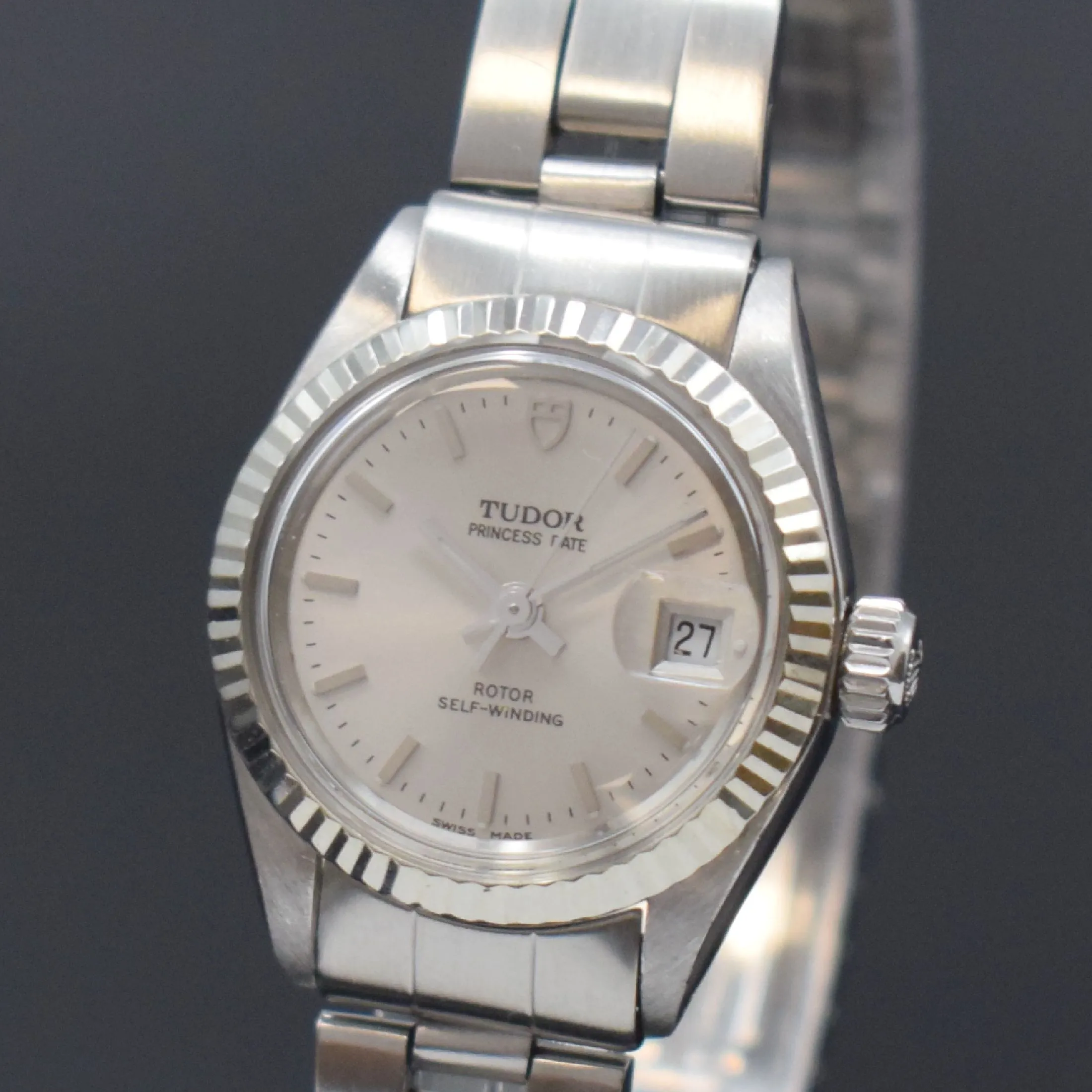 Tudor Princess Date 7637/4 25mm White gold Silver 1