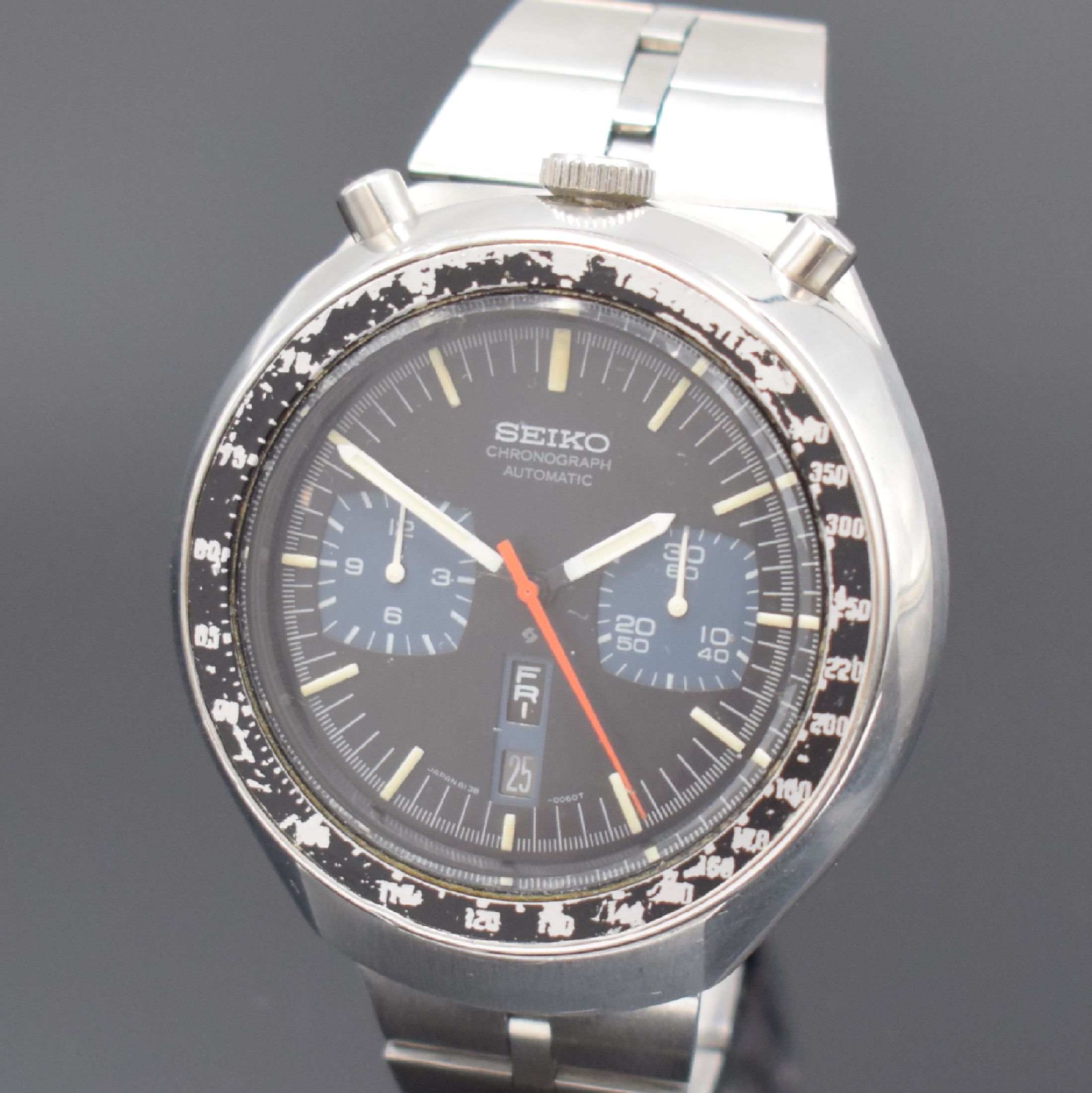 Seiko Bullhead 6138-0040 Stainless steel Gray 1970 Germany