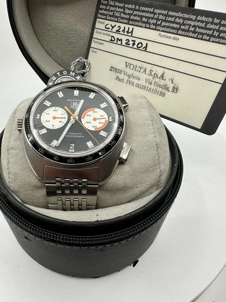 TAG Heuer Autavia CY2111 42mm Stainless steel Black