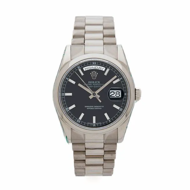 Rolex Day-Date 36 118209 36mm White gold Black