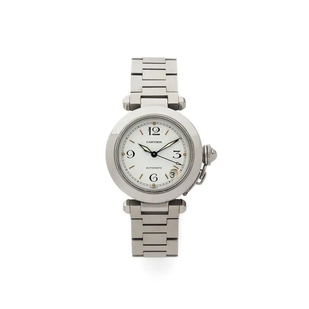 Cartier Pasha 2324 35mm Stainless steel White