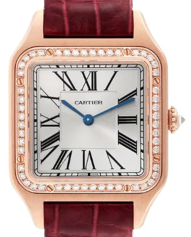 Cartier Santos Dumont WJSA0016 43.5mm Rose gold Silver