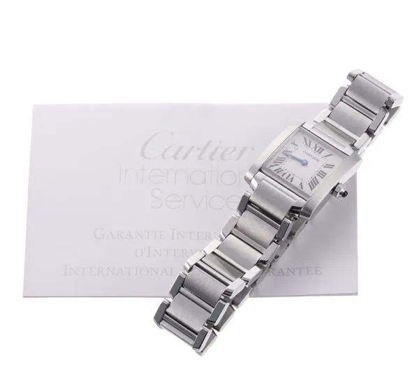 Cartier Tank Française 2384 20mm Stainless steel White 4