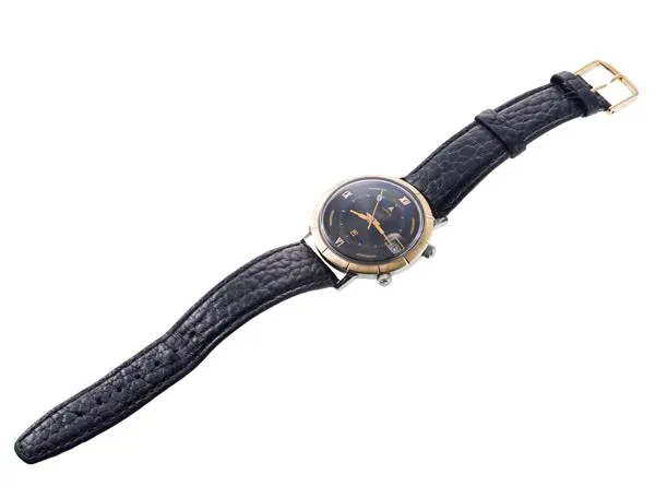 Jaeger-LeCoultre Memovox 37mm Yellow gold and stainless steel Black 1