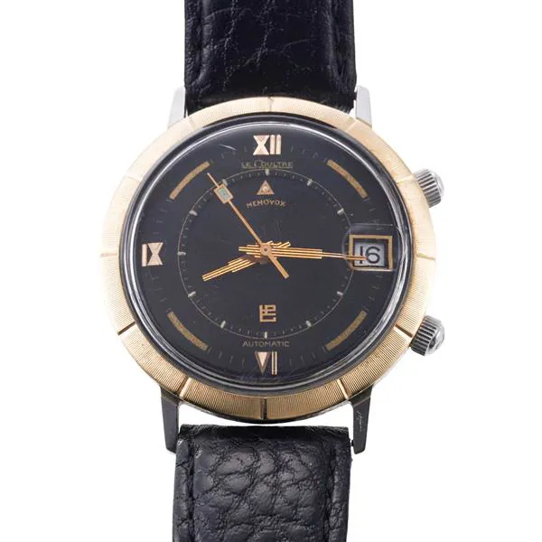 Jaeger-LeCoultre Memovox 37mm Yellow gold and stainless steel Black