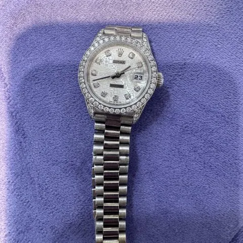 Rolex Lady-Datejust 69159 26mm White gold Silver