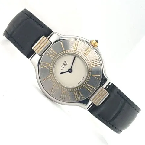 Cartier Must 21 123000P 31mm Yellow gold and Stainless steel White