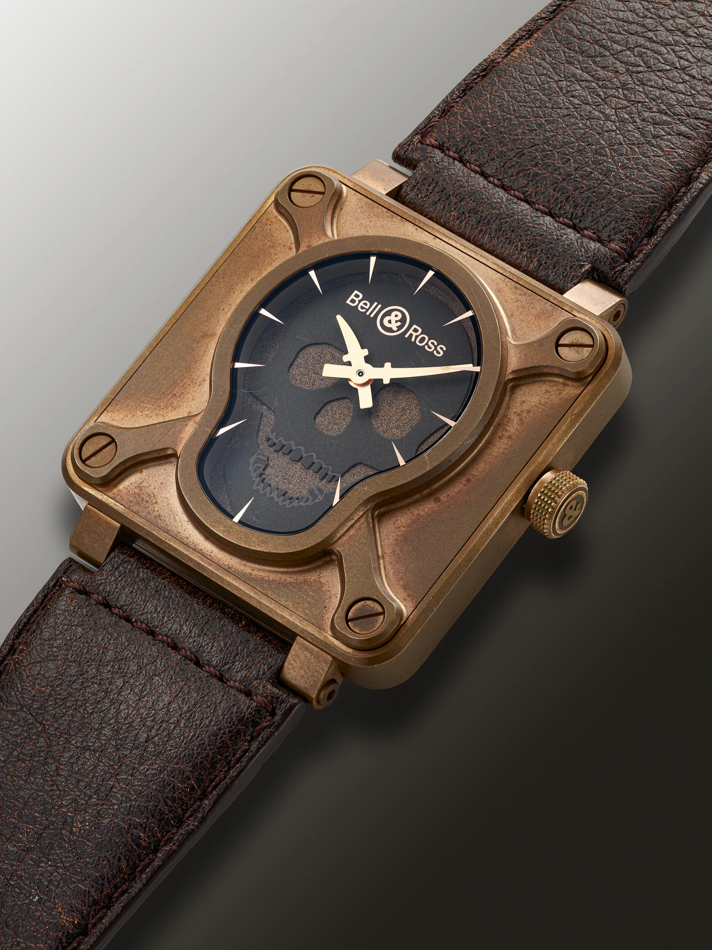 Bell & Ross BR 01 Skull BR01 46mm Bronze and Titanium Gray 2