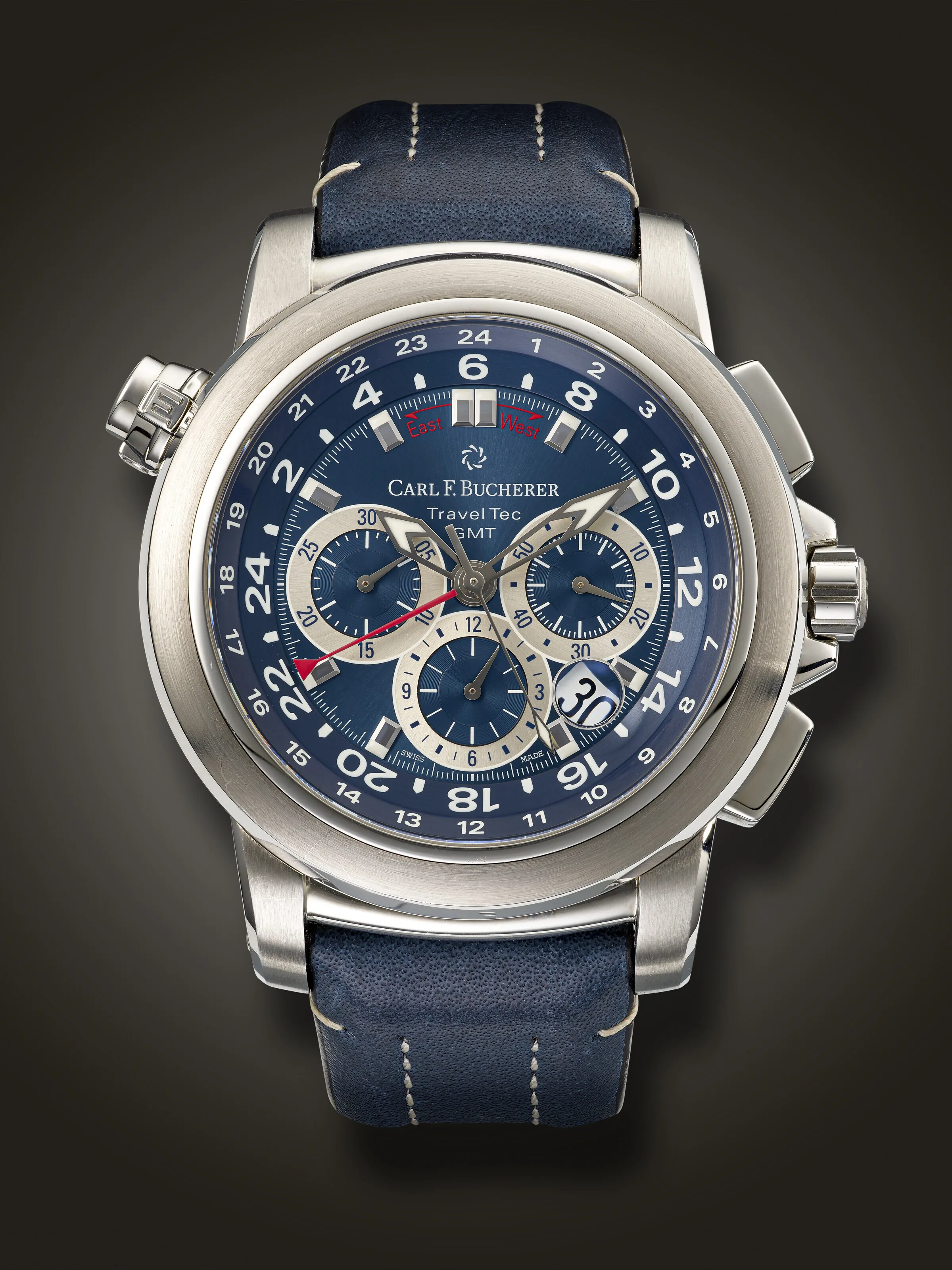 Carl F. Bucherer Patravi 10620 47mm Stainless steel Blue