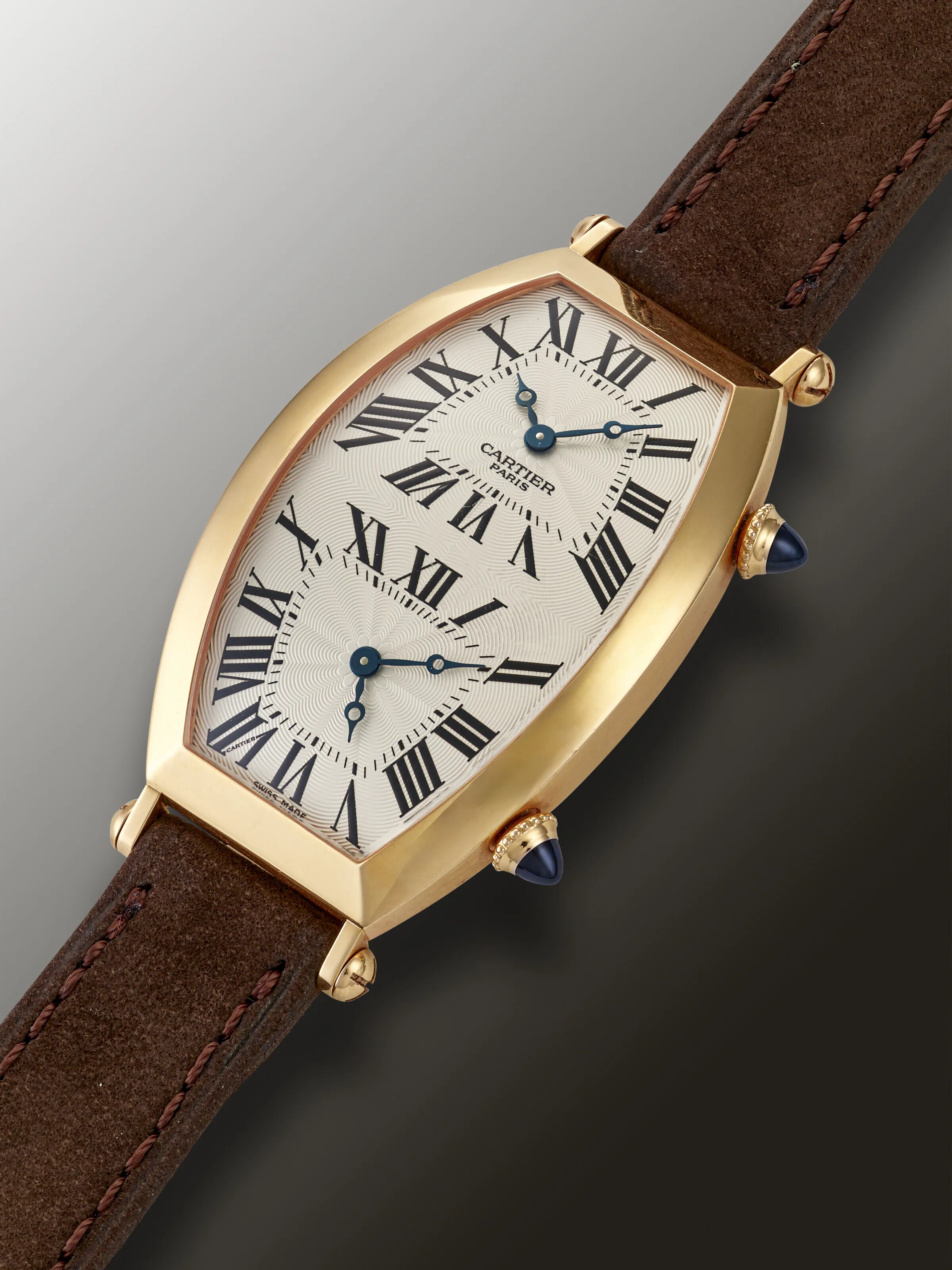 Cartier Tonneau XL 2805H 29.5mm Rose gold Silver 1