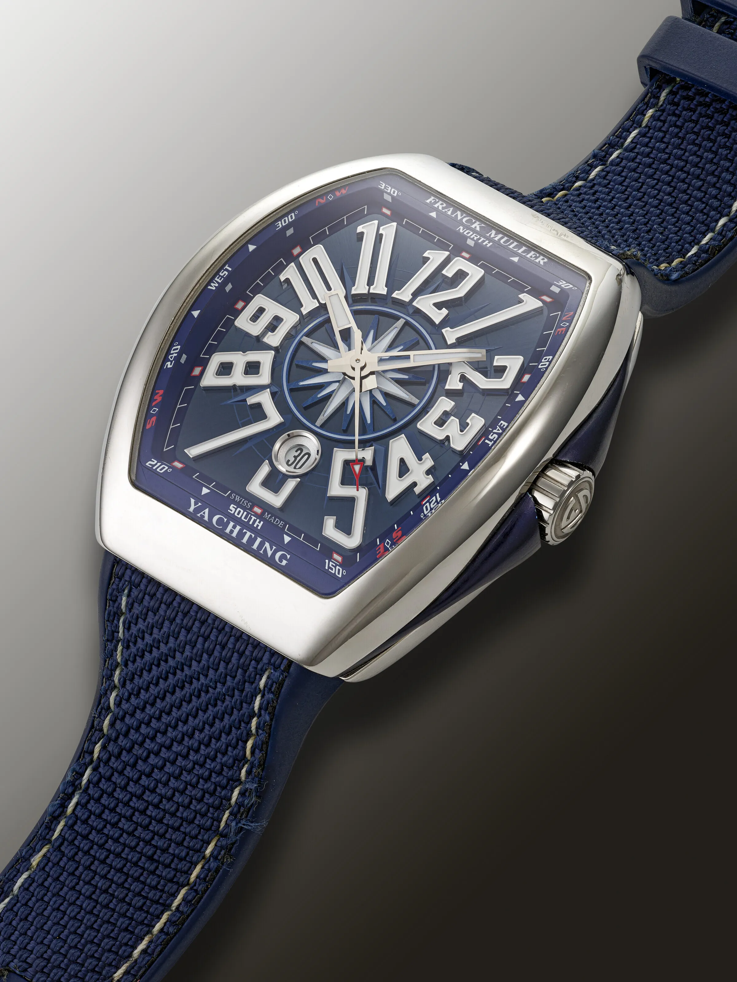 Franck Muller Vanguard V 45 SC DT 38mm Stainless steel Blue 2