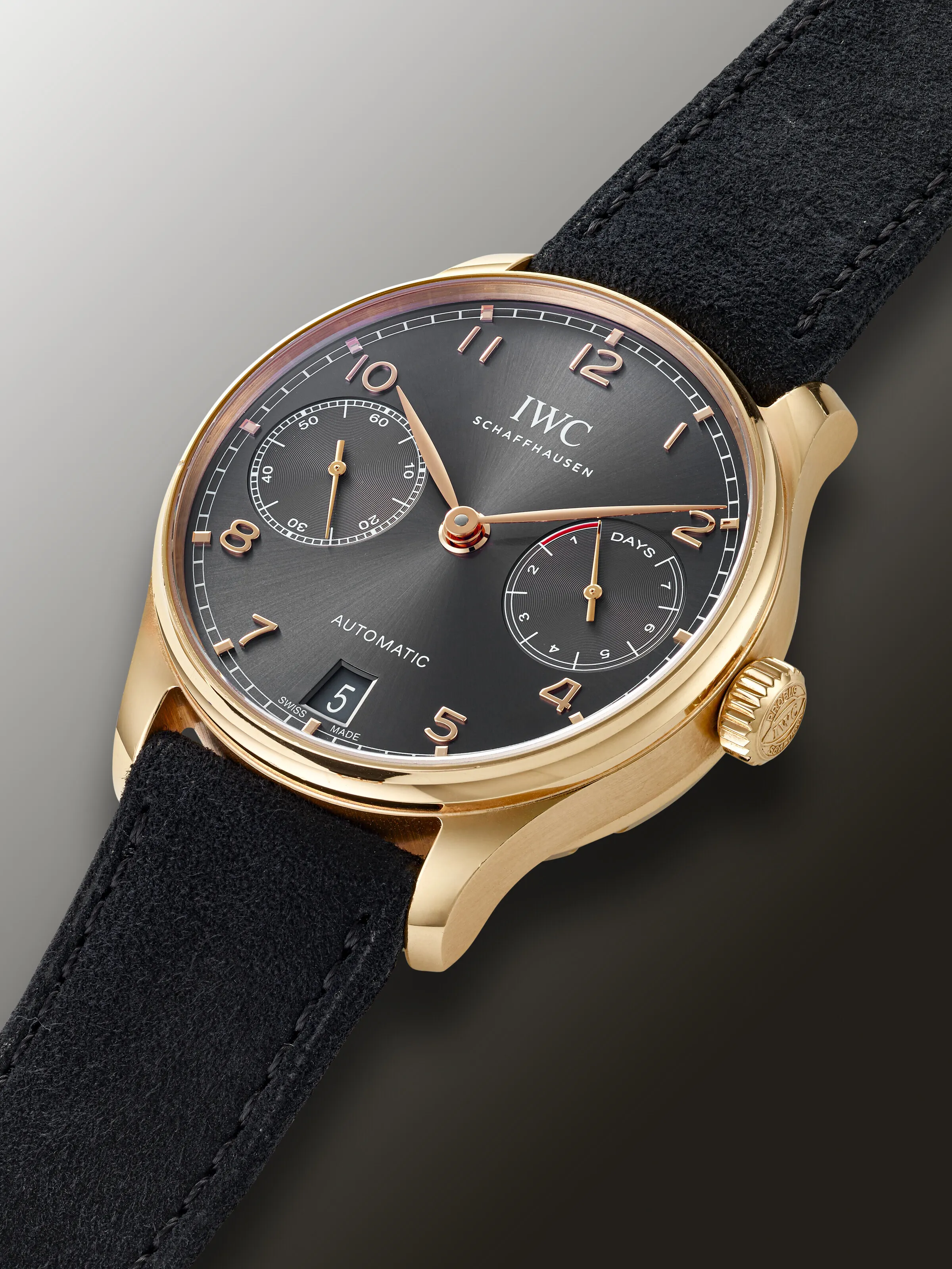 IWC Portugieser IW500702 42mm Rose gold Gray 1