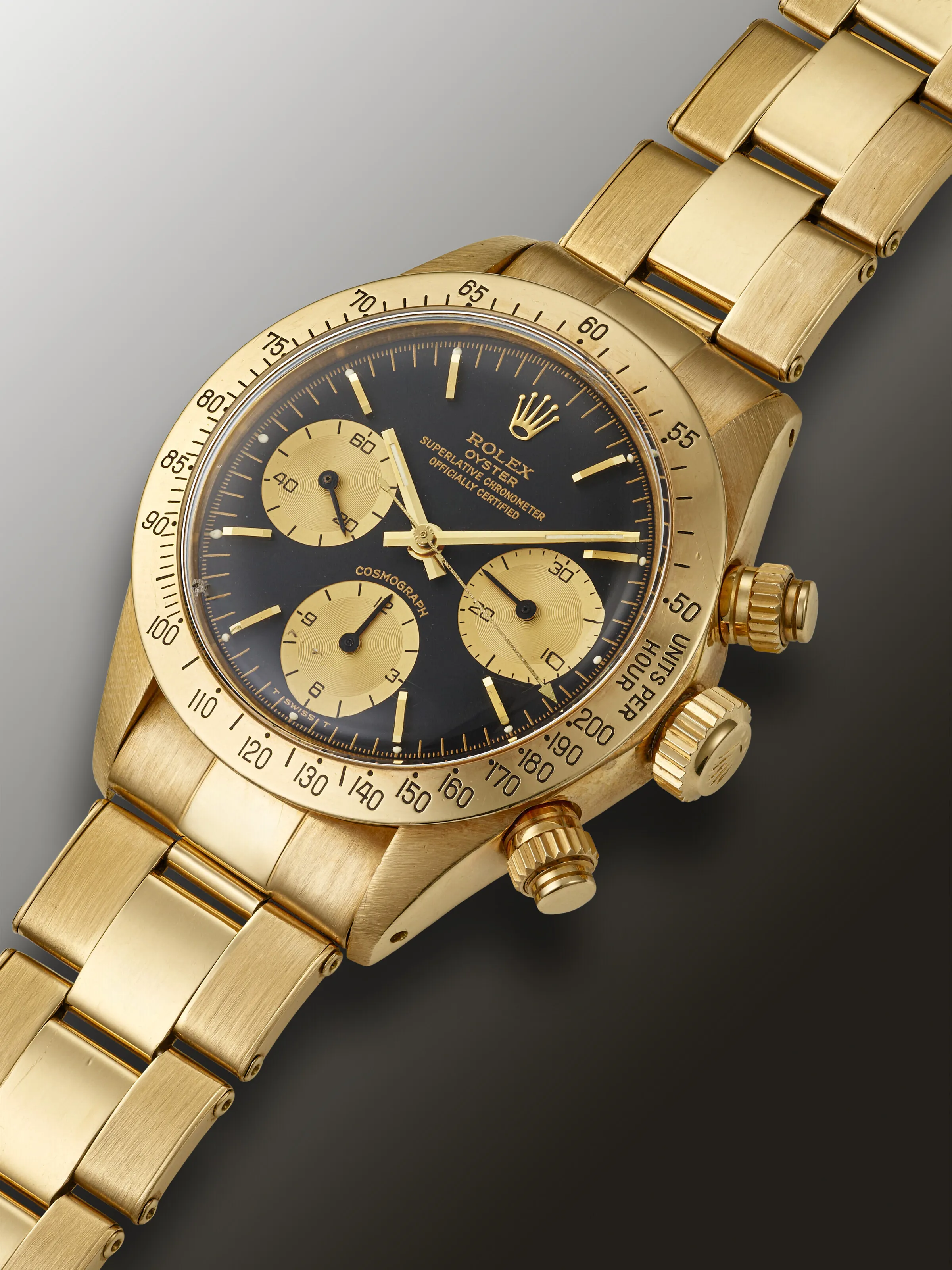 Rolex Daytona 6265 37.5mm Yellow gold Black 1