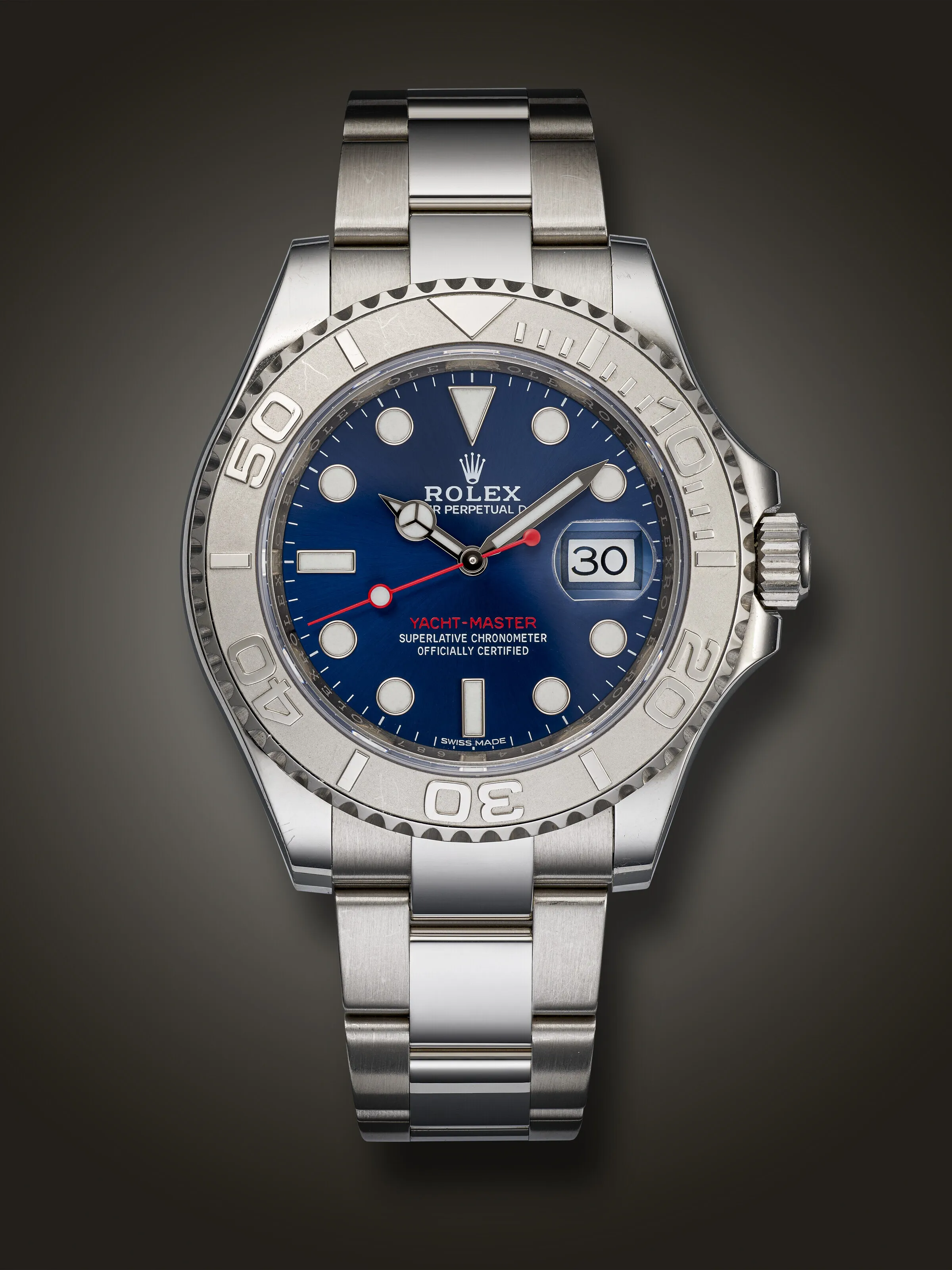 Rolex Yacht-Master 116622 40mm Platinum and Stainless steel Blue