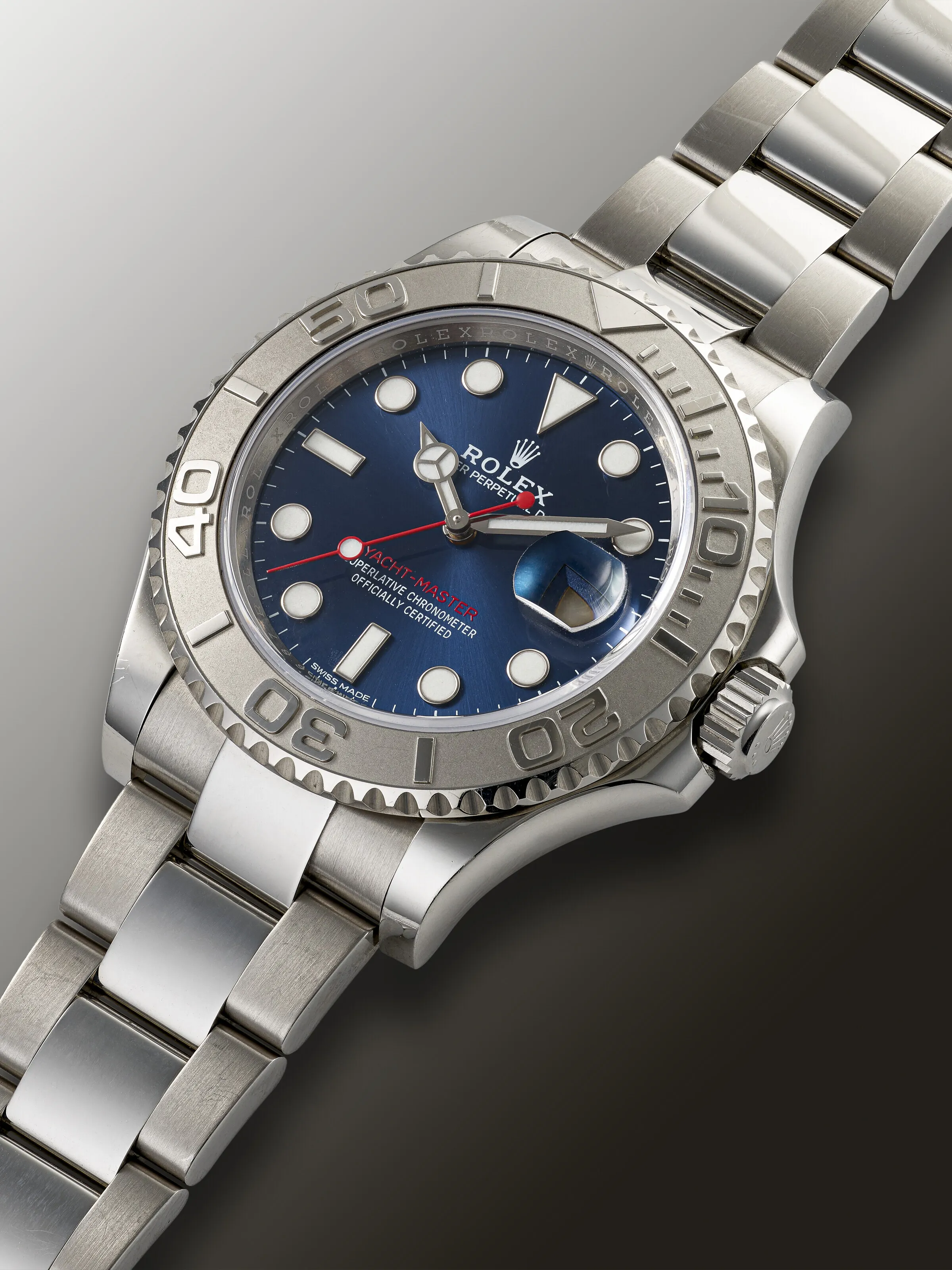 Rolex Yacht-Master 116622 40mm Platinum and Stainless steel Blue 1