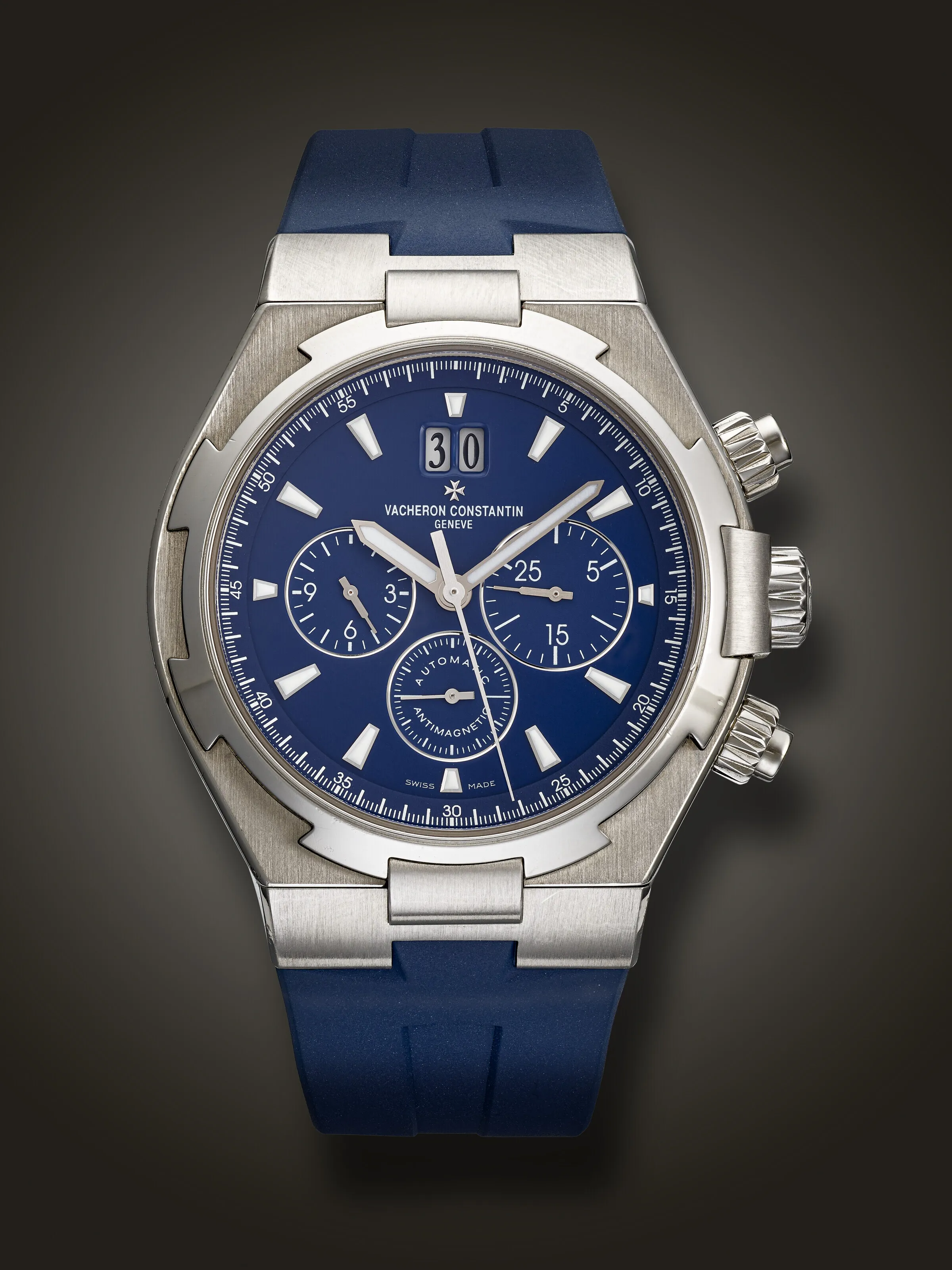 Vacheron Constantin Overseas Chronograph 49150 42mm Stainless steel Blue