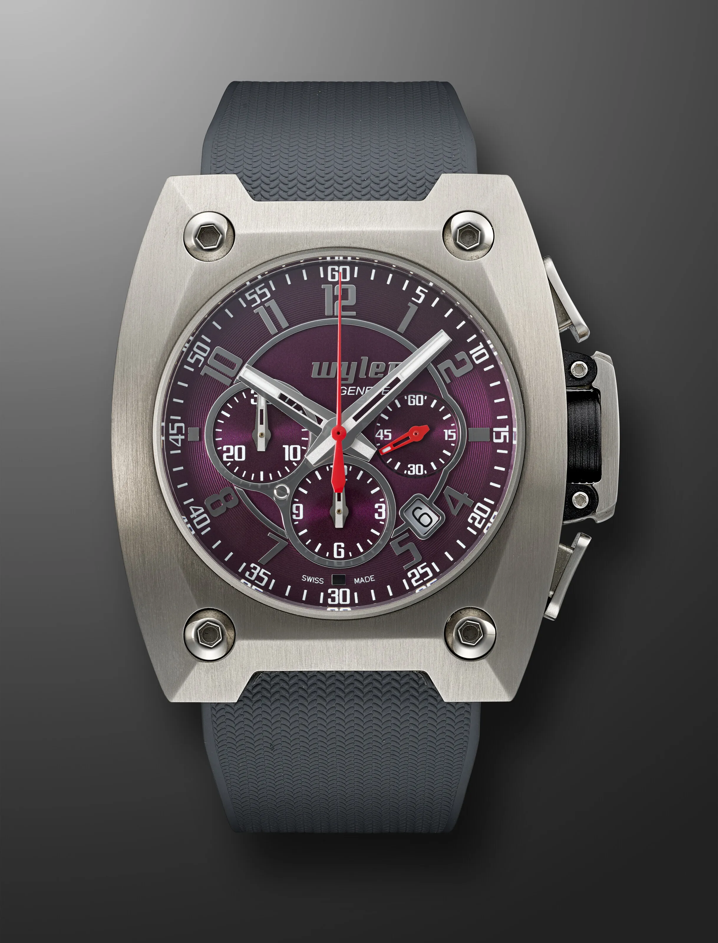 Wyler Vetta Incaflex 43mm Titanium and Stainless steel Purple