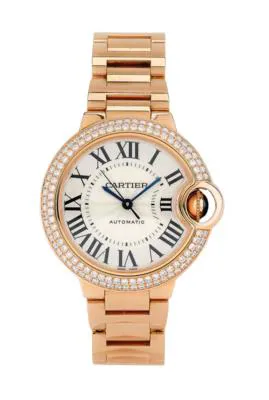 Cartier Ballon Bleu WE902034 33mm Rose gold Silver