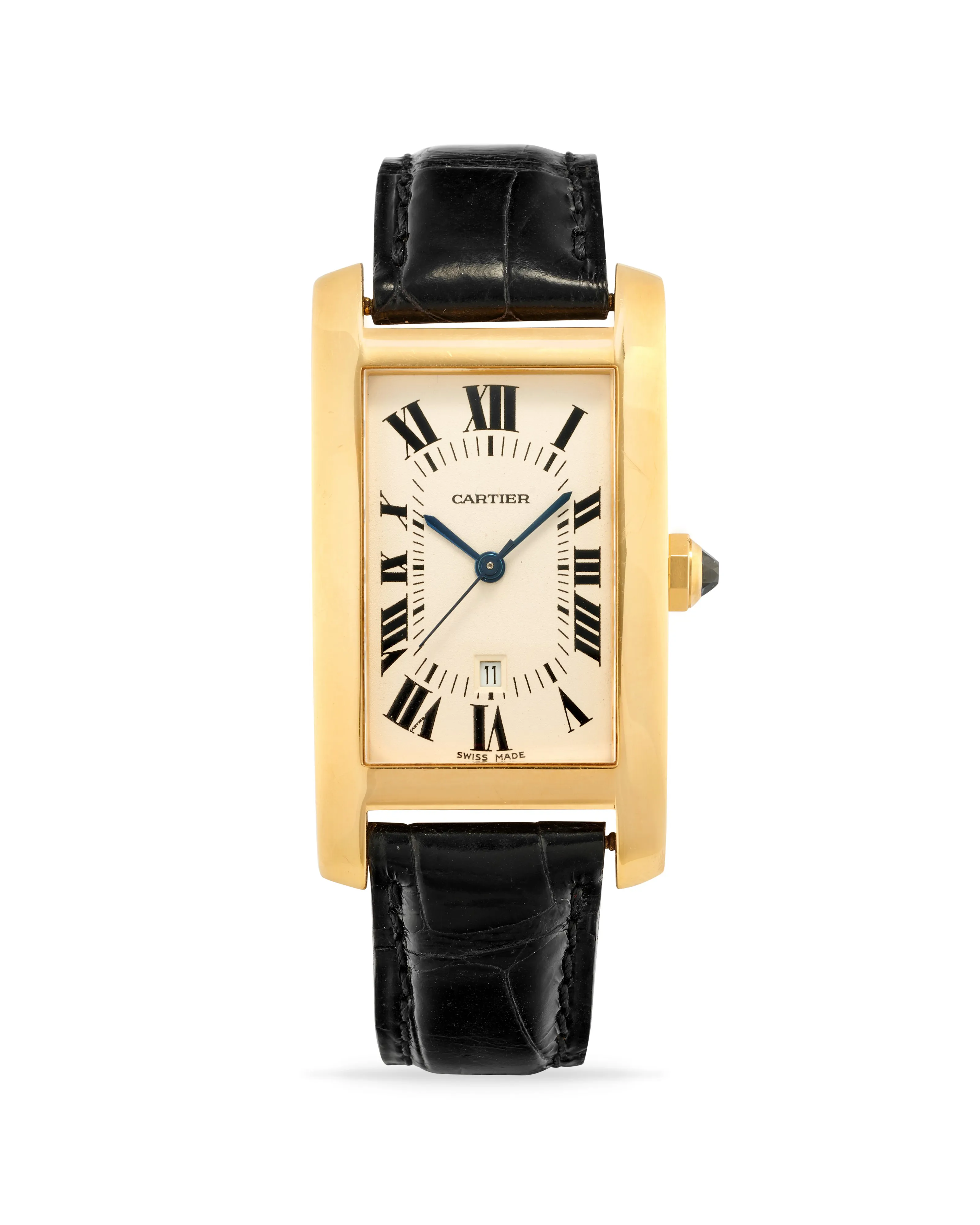 Cartier Tank Americaine 1725 41mm Yellow gold White