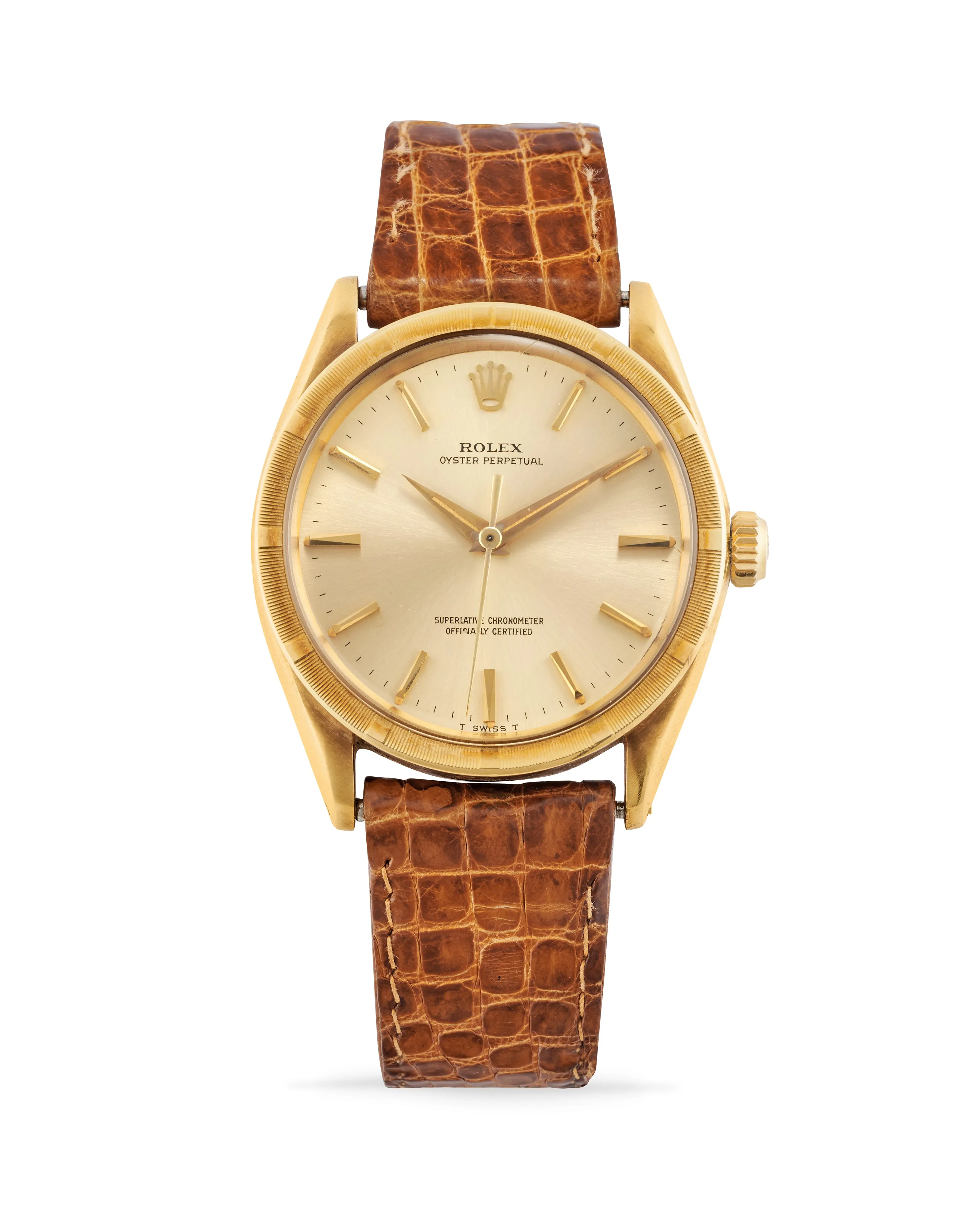 Rolex Oyster Perpetual 34 1007 34mm Yellow gold Champagne