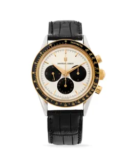 Universal Genève Compax 284.465 Yellow gold and Stainless steel Silver