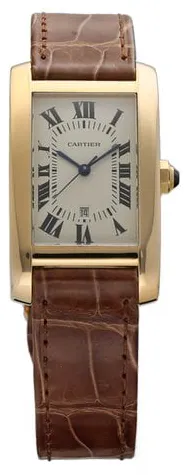 Cartier Tank 24mm Yellow gold White