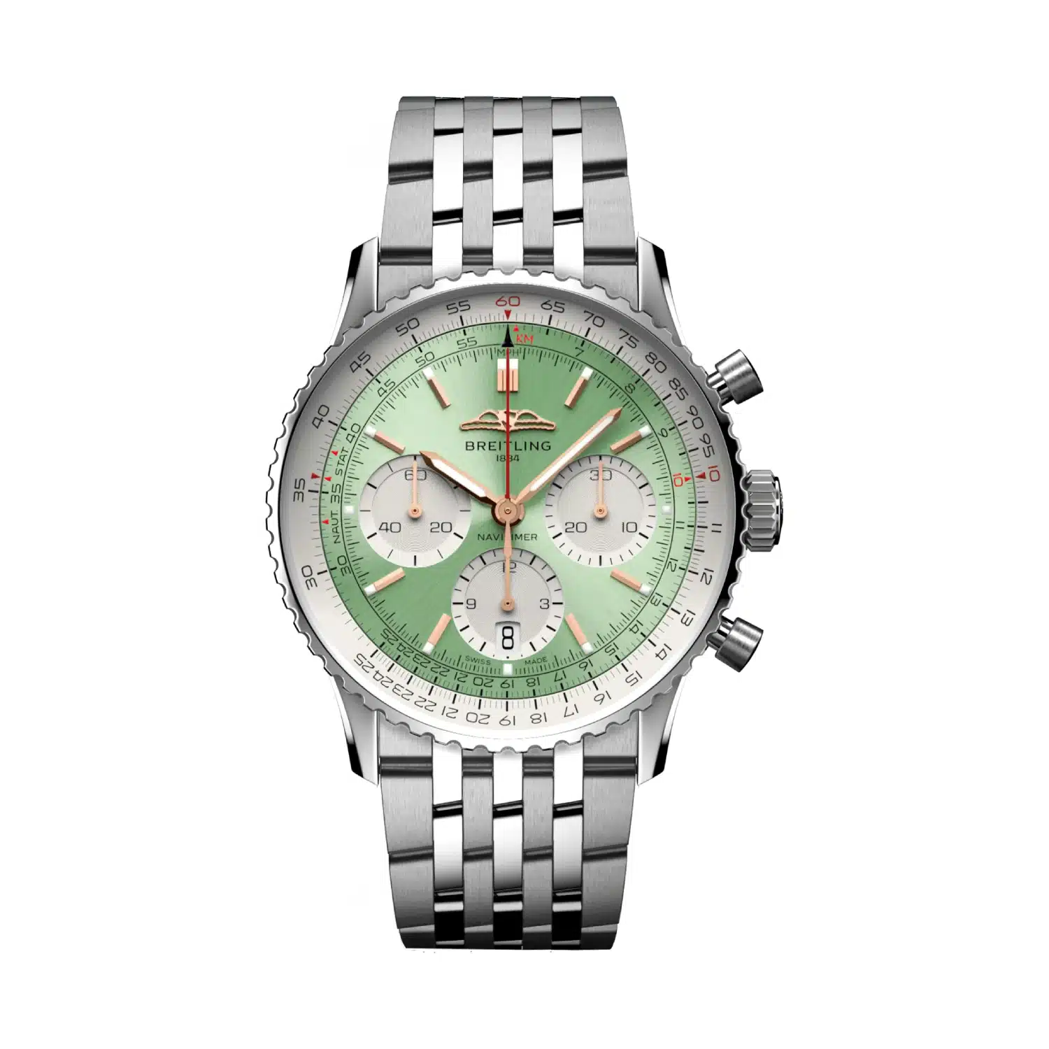 Breitling Navitimer AB0139211L1A1 41mm Stainless steel Mint green