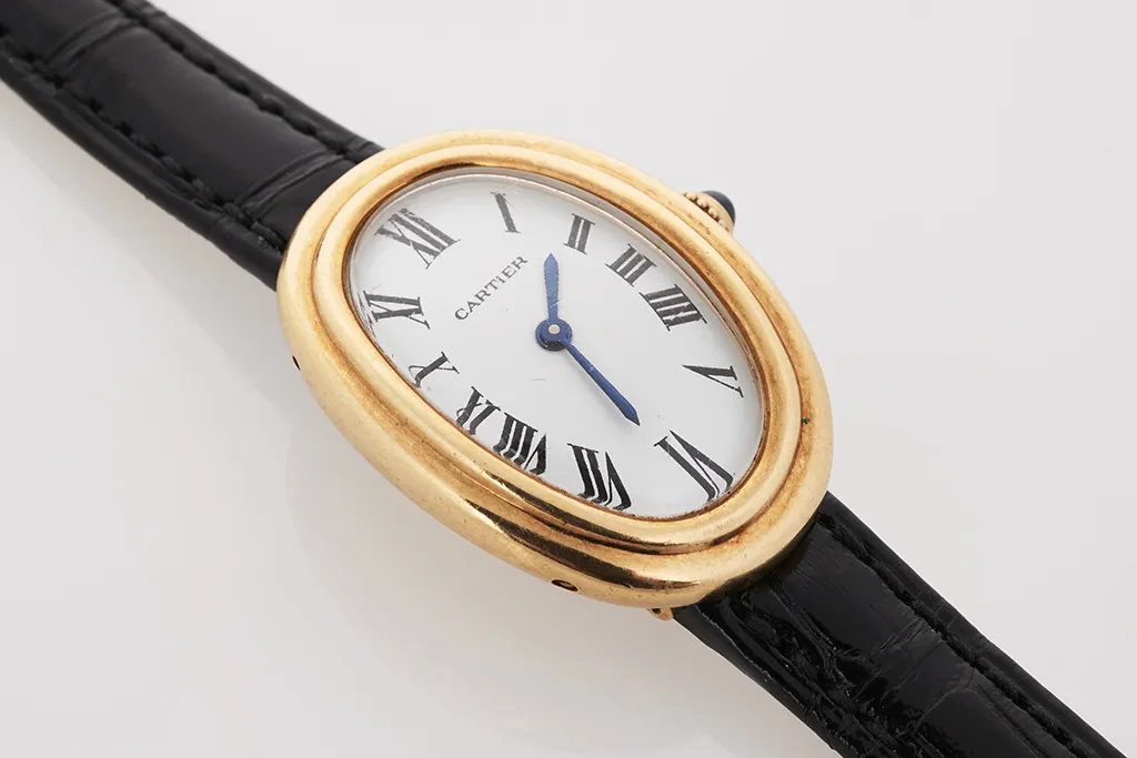 Cartier Baignoire 7809 23mm Yellow gold White 1