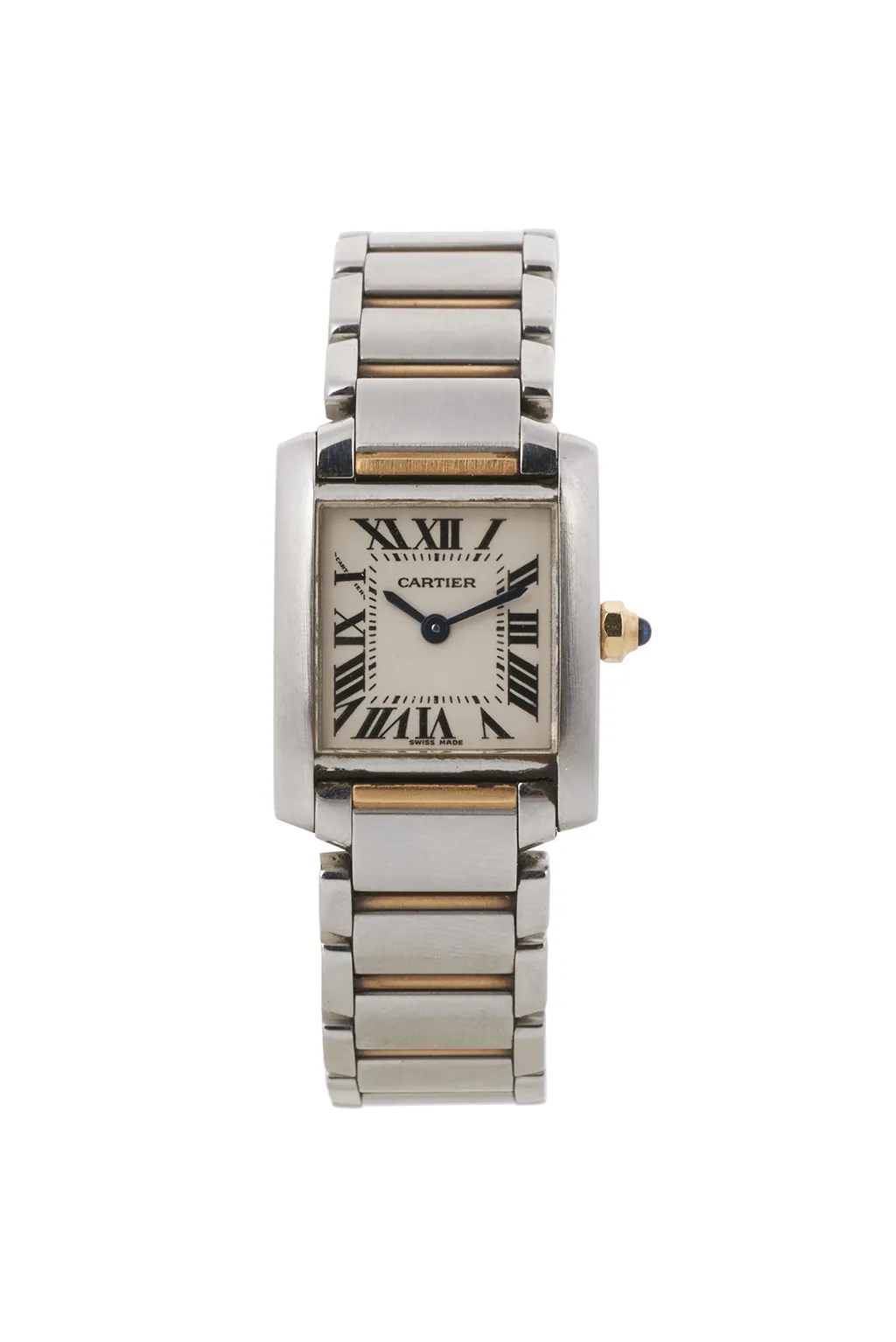 Cartier Tank Française 2384 20mm Stainless steel Ivory