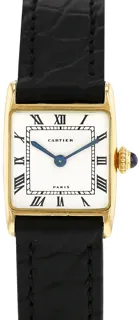 Cartier Tank Arrondie Yellow gold White