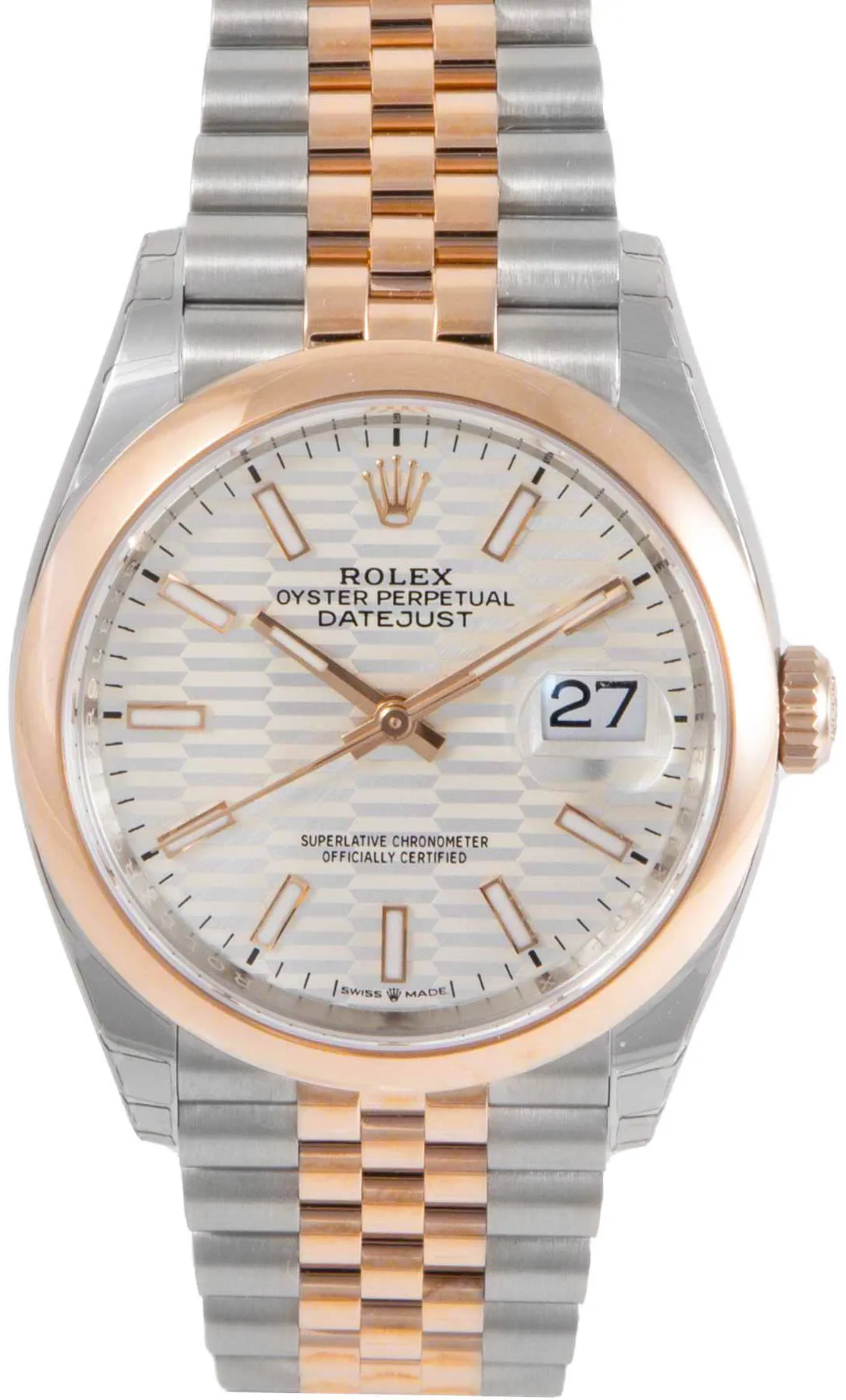 Rolex Datejust 36 126201 36mm Rose gold Silver