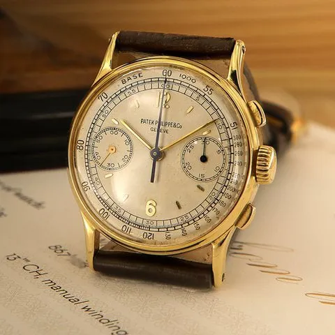 Patek Philippe Chronograph 130 33mm Yellow gold Silver