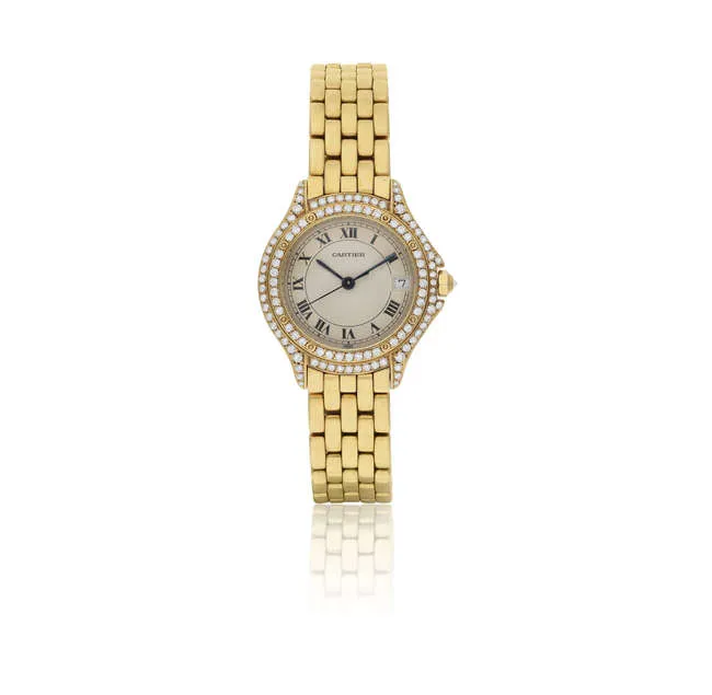 Cartier Cougar 27mm Yellow gold Cream