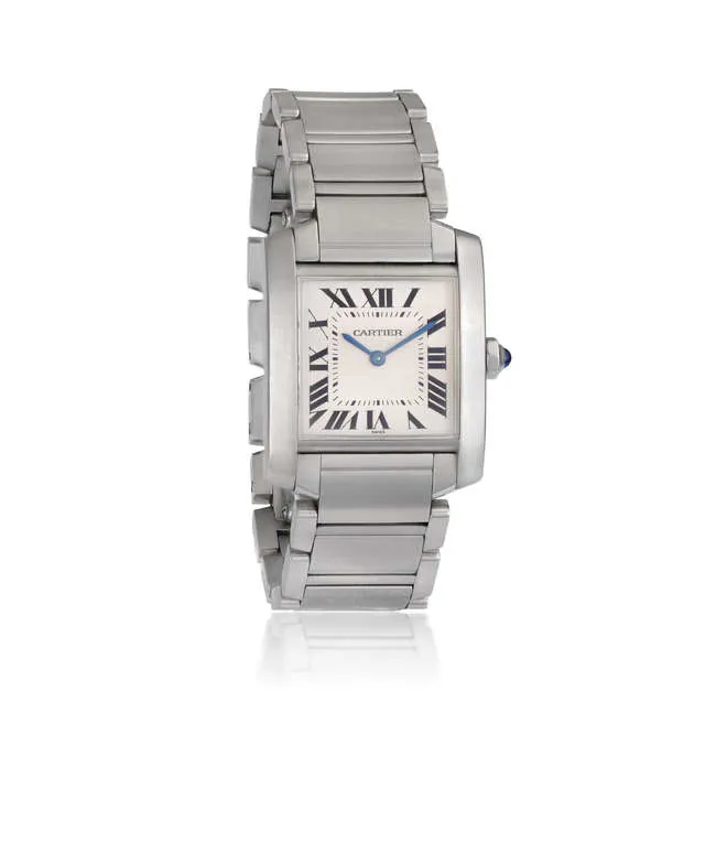 Cartier Tank Française 2301 25mm Stainless steel Cream