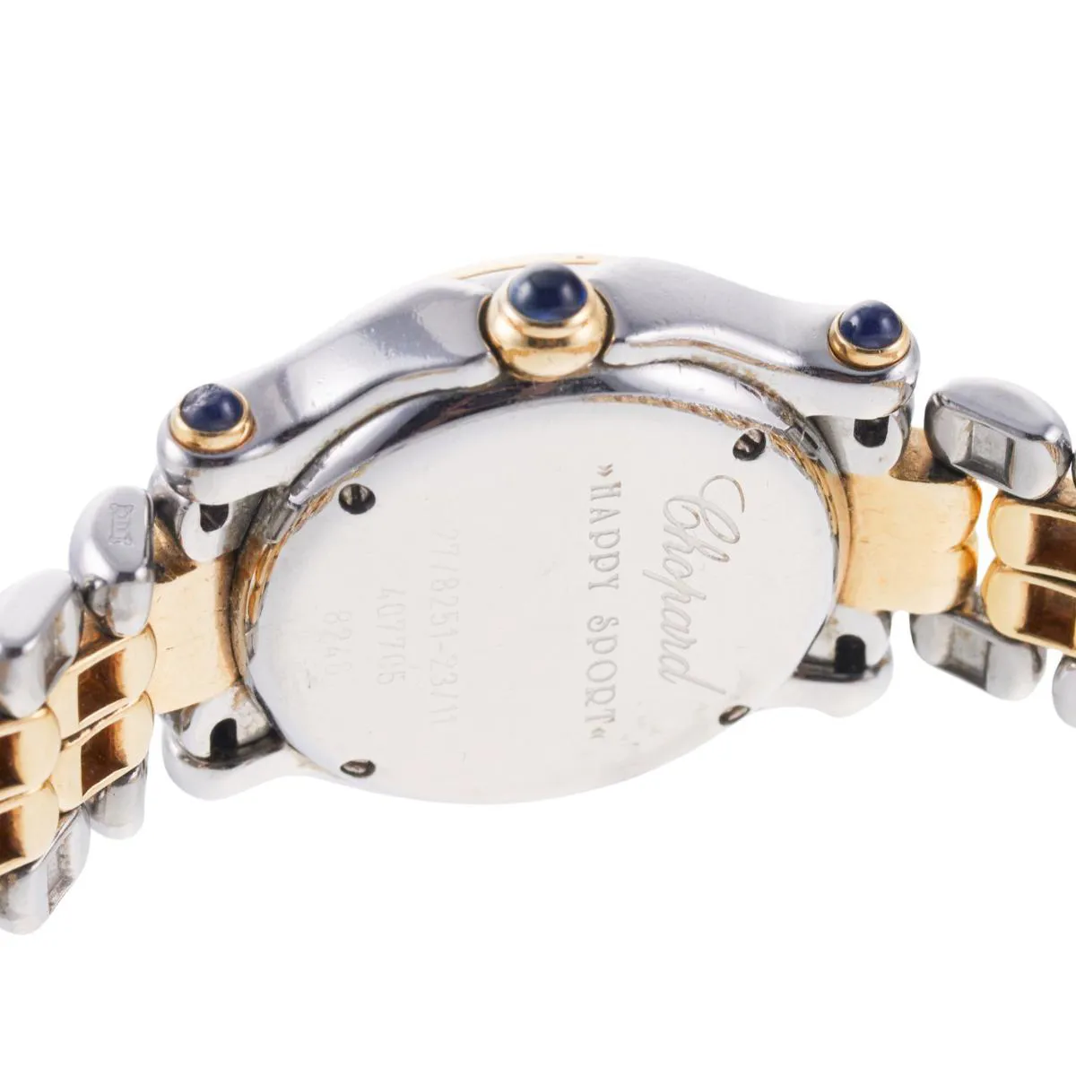 Chopard Happy Sport 8246 26mm Yellow gold, stainless steel and diamond-set Cream 3