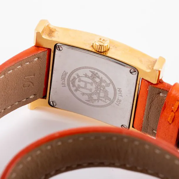 Hermès Heure H Yellow gold White 2