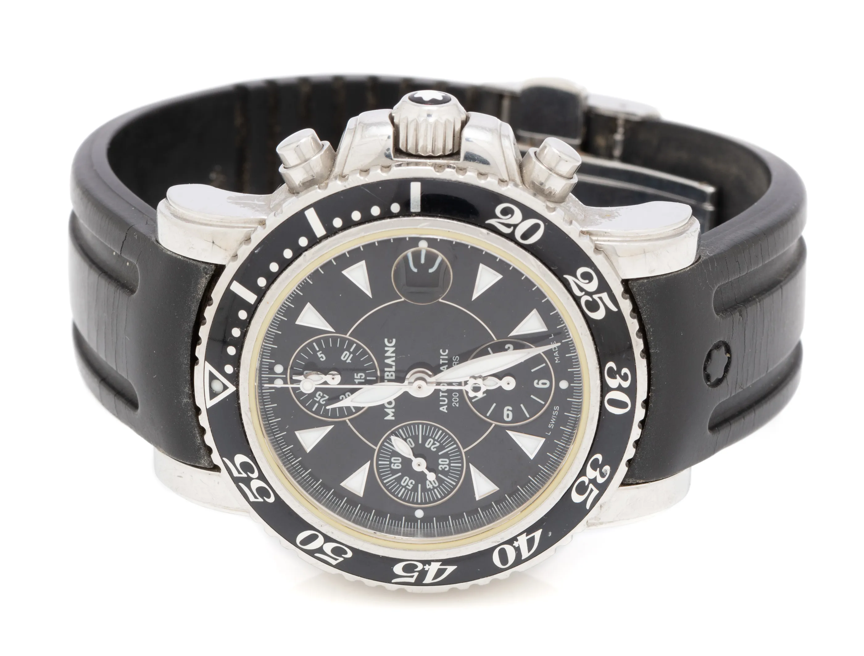 A MONTBLANC MEISTERSTUCK SPORT CHRONOGRAPH AUTOMATIC WRISTWATCH