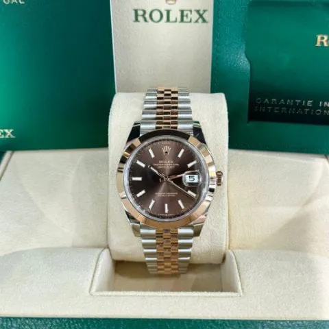 Rolex Datejust 41 126301 41mm Yellow gold and Stainless steel Brown