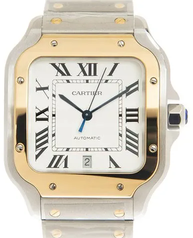 Cartier Santos W2SA0009 40mm Yellow gold and Stainless steel Silver