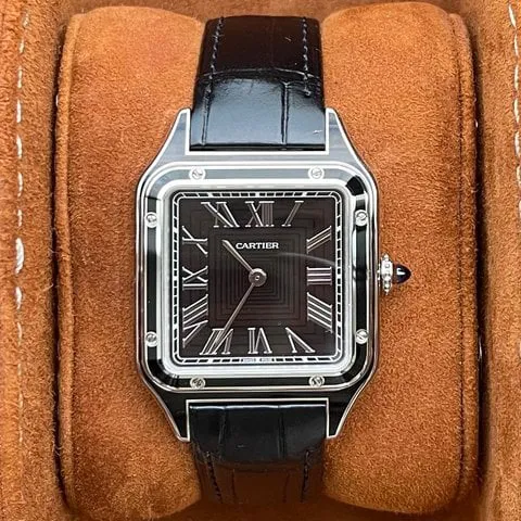 Cartier Santos Dumont WSSA0046 43.5mm Stainless steel Black